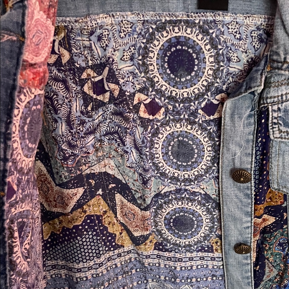 🩵✨ DESIGUAL Patchwork Jacket NWOT Size 40 - Picture 14 of 15